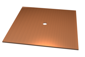 square metal floor access cover with central opening